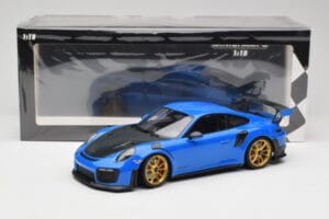 Porsche 911 991.2 GT2 RS Mėlynas su Auksiniais Ratais Minichamps 1:18 155068302 Metalas - nuotrauka 6 iš 6