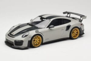 Porsche 911 991.2 GT2 RS Chalk Weissach Package Auksiniai Ratai Minichamps 1:18 155068304 Metalas