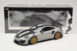 Porsche 911 991.2 GT2 RS Chalk Weissach Package Auksiniai Ratai Minichamps 1:18 155068304 Metalas - nuotrauka 6 iš 6