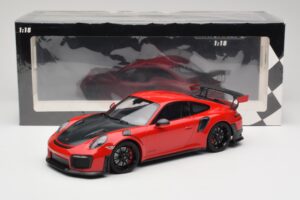 Porsche 911 GT2 RS 991.2 Raudonas Juodi Ratai Minichamps 1:18 155968307 Metalas - nuotrauka 6 iš 6