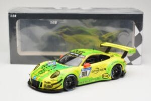 Porsche 911 991.2 GT3 R #911 Manthey Racing R. Dumas / F. Makowiecki 24 Hours of Nurburgring 2017 Minichamps 1:18 155176911 M - nuotrauka 6 iš 6