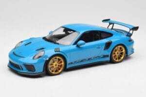 Porsche 911 991.2 GT3 RS Mėlynas su Auksiniais Ratais Minichamps 1:18 155068222 Metalas