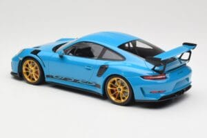 Porsche 911 991.2 GT3 RS Mėlynas su Auksiniais Ratais Minichamps 1:18 155068222 Metalas - nuotrauka 5 iš 6