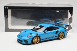 Porsche 911 991.2 GT3 RS Mėlynas su Auksiniais Ratais Minichamps 1:18 155068222 Metalas - nuotrauka 6 iš 6