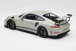 Porsche 911 991.2 GT3 RS Chalk Wording Juodi Ratlankiai Minichamps 1:18 153068230 Metalas - nuotrauka 5 iš 6