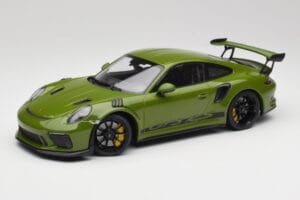 Porsche 911 991.2 GT3 RS Lizard Žalias Su Juodais Ratais Minichamps 1:18 155068233 Metalas