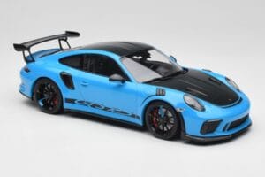 Porsche 911 991.2 GT3 RS Miami Mėlynas Weissach Package & Juodi Magnio Ratai Minichamps 1:18 153068231 Metalas - nuotrauka 4 iš 6