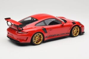 Porsche 911 991.2 GT3 RS Raudonas su Auksiniais Ratais Minichamps 1:18 155068220 Metalas - nuotrauka 2 iš 6
