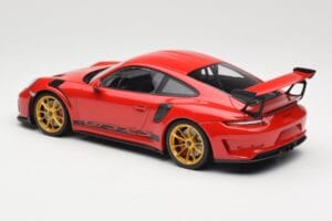 Porsche 911 991.2 GT3 RS Raudonas su Auksiniais Ratais Minichamps 1:18 155068220 Metalas - nuotrauka 5 iš 6