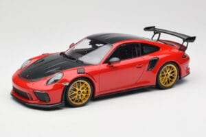 Porsche 911 991.2 GT3 RS Weissach Package Guards Red Auksiniai Magnio Ratlankiai Minichamps 1:18 153068236 Metalas