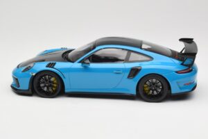 Porsche 911 991.2 GT3 RS Weissach Package Shark Blue Juodi Magnio Ratlankiai Minichamps 1:18 153068224 Metalas - nuotrauka 3 iš 6