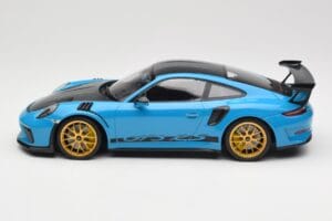 Porsche 911 991.2 GT3 RS Weissach Package Shark Blue Wording Auksiniai Magnio Ratlankiai Minichamps 1:18 153068237 Metalas - nuotrauka 3 iš 6