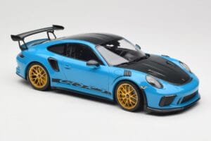 Porsche 911 991.2 GT3 RS Weissach Package Shark Blue Wording Auksiniai Magnio Ratlankiai Minichamps 1:18 153068237 Metalas - nuotrauka 4 iš 6