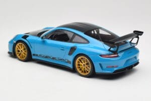 Porsche 911 991.2 GT3 RS Weissach Package Shark Blue Wording Auksiniai Magnio Ratlankiai Minichamps 1:18 153068237 Metalas - nuotrauka 5 iš 6