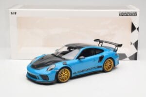 Porsche 911 991.2 GT3 RS Weissach Package Shark Blue Wording Auksiniai Magnio Ratlankiai Minichamps 1:18 153068237 Metalas - nuotrauka 6 iš 6