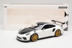 Porsche 911 991.2 GT3 RS Weissach Package Baltas Auksiniai Magnio Ratlankiai Minichamps 1:18 153068238 Metalas - nuotrauka 6 iš 6