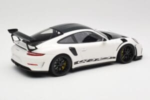 Porsche 911 991.2 GT3 RS Weissach Package Baltas Wording Juodi Magnio Ratlankiai Minichamps 1:18 153068225 Metalas - nuotrauka 2 iš 6