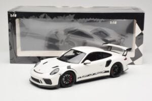 Porsche 911 991.2 GT3 RS Baltas su Juodais Ratais Minichamps 1:18 155068224 Metalas - nuotrauka 6 iš 6