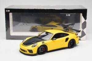 Porsche 911 991.2 GT3 RS Geltonas su Juodais Ratais Minichamps 1:18 155068231 Metalas - nuotrauka 6 iš 6