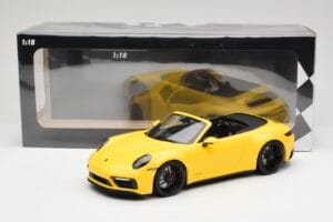 Porsche 911 992 Carrera 4 GTS Kabrioletas Geltonas Minichamps 1:18 155063030 Metalas - nuotrauka 6 iš 6