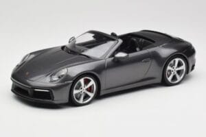 Porsche 911 992 Carrera 4S Kabrioletas Agate Grey Metallic Minichamps 1:18 155067336 Metalas