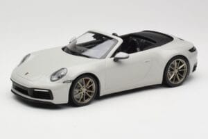 Porsche 911 992 Carrera 4S Kabrioletas Pilkas Minichamps 1:18 155067335 Metalas