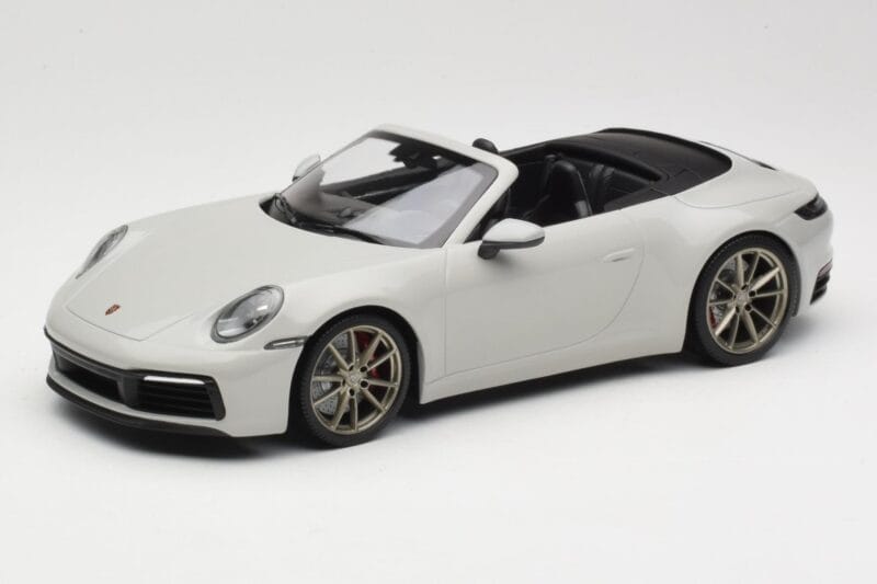 Porsche 911 992 Carrera 4S Kabrioletas Pilkas Minichamps 1:18 155067335 Metalas
