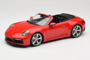 Porsche 911 992 Carrera 4S Kabrioletas Raudonas Minichamps 1:18 155067331 Metalas