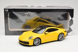 Porsche 911 992 Carrera 4S Geltonas Minichamps 1:18 155067320 Metalas - nuotrauka 6 iš 6