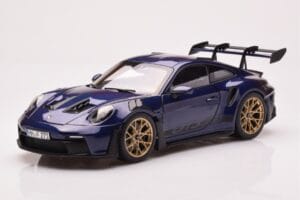Porsche 911 992 GT3 RS Gentian Mėlynas Metalinis Norev 1:18 187363 Metalas