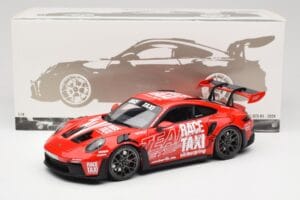 Porsche 911 992 GT3 RS Getspeed Race Taxi Guards Red Minichamps 1:18 110062040 Metalas - nuotrauka 8 iš 8