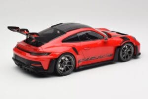 Porsche 911 992 GT3 RS Guards Raudonas & Sidabriniai Ratai Weissach Package Minichamps 1:18 153062246 Metalas - nuotrauka 2 iš 6