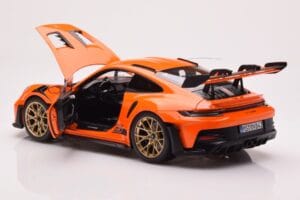 Porsche 911 992 GT3 RS Gulf Oranžinis Norev 1:18 187360 Metalas - nuotrauka 5 iš 8