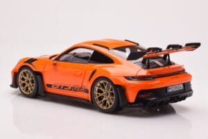 Porsche 911 992 GT3 RS Gulf Oranžinis Norev 1:18 187360 Metalas - nuotrauka 7 iš 8