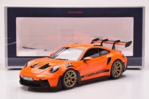 Porsche 911 992 GT3 RS Gulf Oranžinis Norev 1:18 187360 Metalas - nuotrauka 8 iš 8