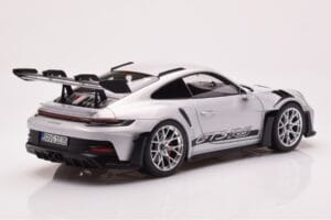 Porsche 911 992 GT3 RS Ice Pilkas Norev 1:18 187359 Metalas - nuotrauka 3 iš 8