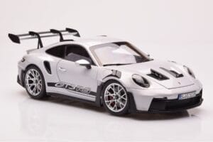 Porsche 911 992 GT3 RS Ice Pilkas Norev 1:18 187359 Metalas - nuotrauka 6 iš 8
