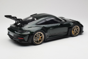 Porsche 911 992 GT3 RS Jet Green Metallic Black Norev 1:12 127532 Metalas - nuotrauka 2 iš 6