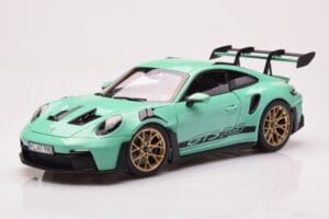 Porsche 911 992 GT3 RS Mint Žalias Norev 1:18 187362 Metalas