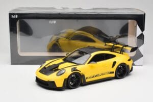 Porsche 911 992 GT3 RS Racing Geltonas & Juodi Ratai Minichamps 1:18 153062245 Metalas - nuotrauka 6 iš 6