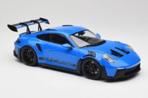 Porsche 911 992 GT3 RS Shark Mėlynas & Juodi Ratai Minichamps 1:18 153062233 Metalas - nuotrauka 4 iš 6