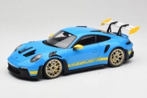 Porsche 911 992 GT3 RS Shark Mėlynas & Geltonas Decor Concept Minichamps 1:18 911992001 Metalas