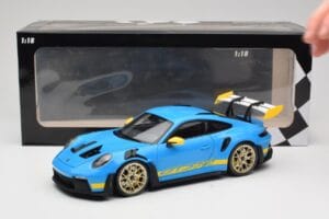 Porsche 911 992 GT3 RS Shark Mėlynas & Geltonas Decor Concept Minichamps 1:18 911992001 Metalas - nuotrauka 8 iš 8