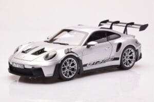 Porsche 911 992 GT3 RS Sidabrinis Metalinis Norev 1:18 187357 Metalas