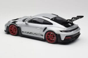 Porsche 911 992 GT3 RS Sidabrinis & Raudoni Ratai Minichamps 1:18 153062241 Metalas - nuotrauka 5 iš 6