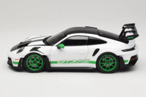 Porsche 911 992 GT3 RS Tribute to Carrera RS White Python Green Norev 1:18 187372 Metalas - nuotrauka 4 iš 8