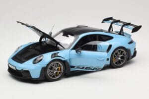 Porsche 911 992 GT3 RS Weissach Pack Gulf Blue Norev 1:18 187367 Metalas - nuotrauka 2 iš 8