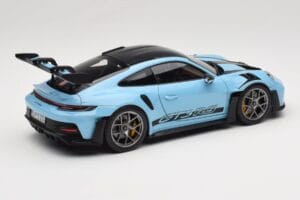Porsche 911 992 GT3 RS Weissach Pack Gulf Blue Norev 1:18 187367 Metalas - nuotrauka 3 iš 8