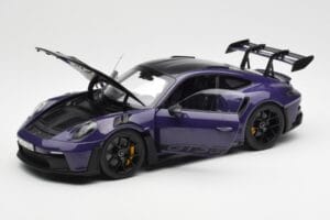 Porsche 911 992 GT3 RS Weissach Package Ultraviolet Norev 1:18 187368 Metalas - nuotrauka 2 iš 8