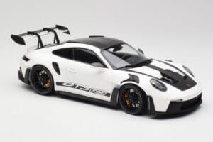 Porsche 911 992 GT3 RS Baltas & Juodi Ratai Minichamps 1:18 155062230 Metalas - nuotrauka 4 iš 6